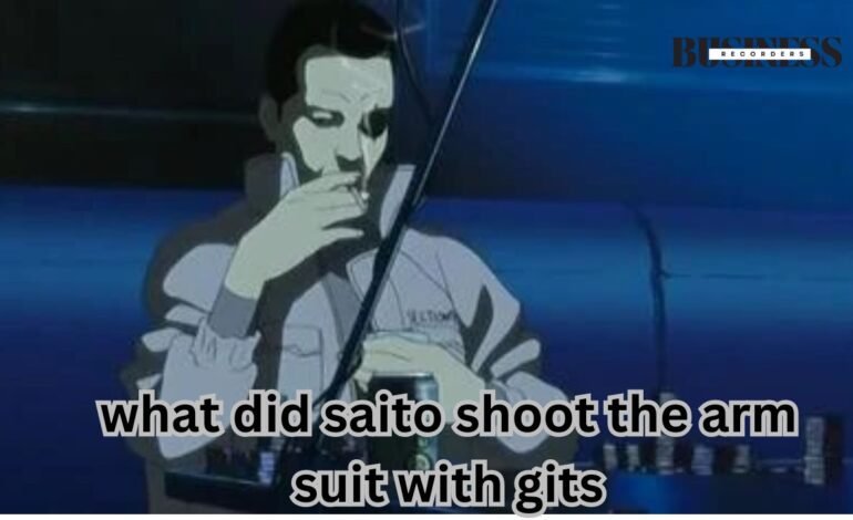 what did saito shoot the arm suit with gits